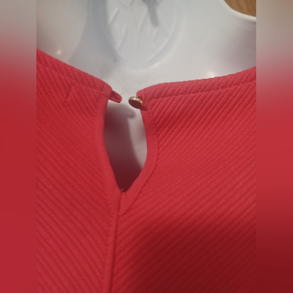 LIZ CLAIBORNE coral peplum top - Picture 4 of 5